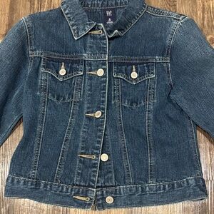 GAP Kids Blue Denim Jacket with Button Front, Like-New
